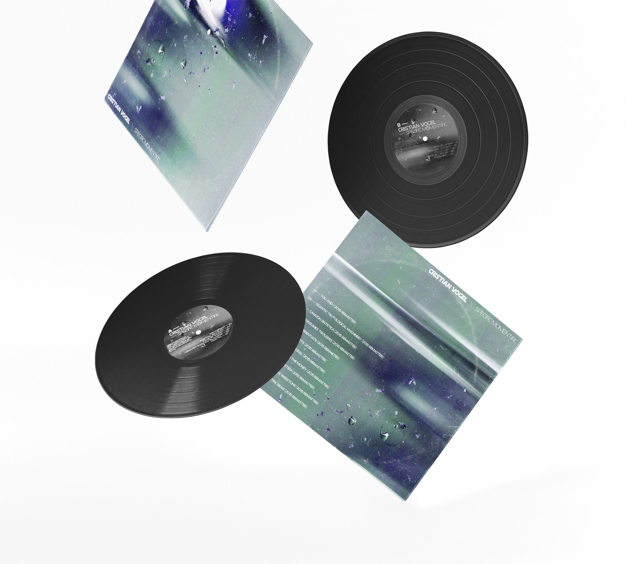 alternative vinyl record cover design for Cristian Vogels LP Specific Monumentific by f-land